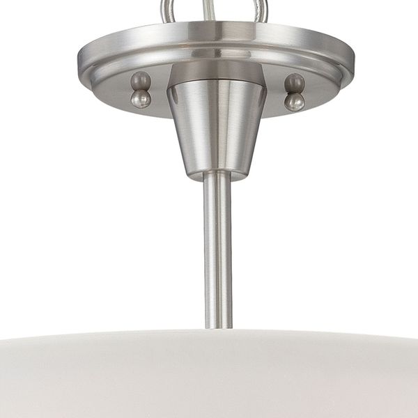Pittman 15'' Wide 2-Light Semi Flush Mount - Brushed Nickel