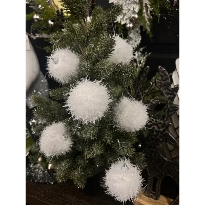 Small Snowball 2in Ornament Set 6