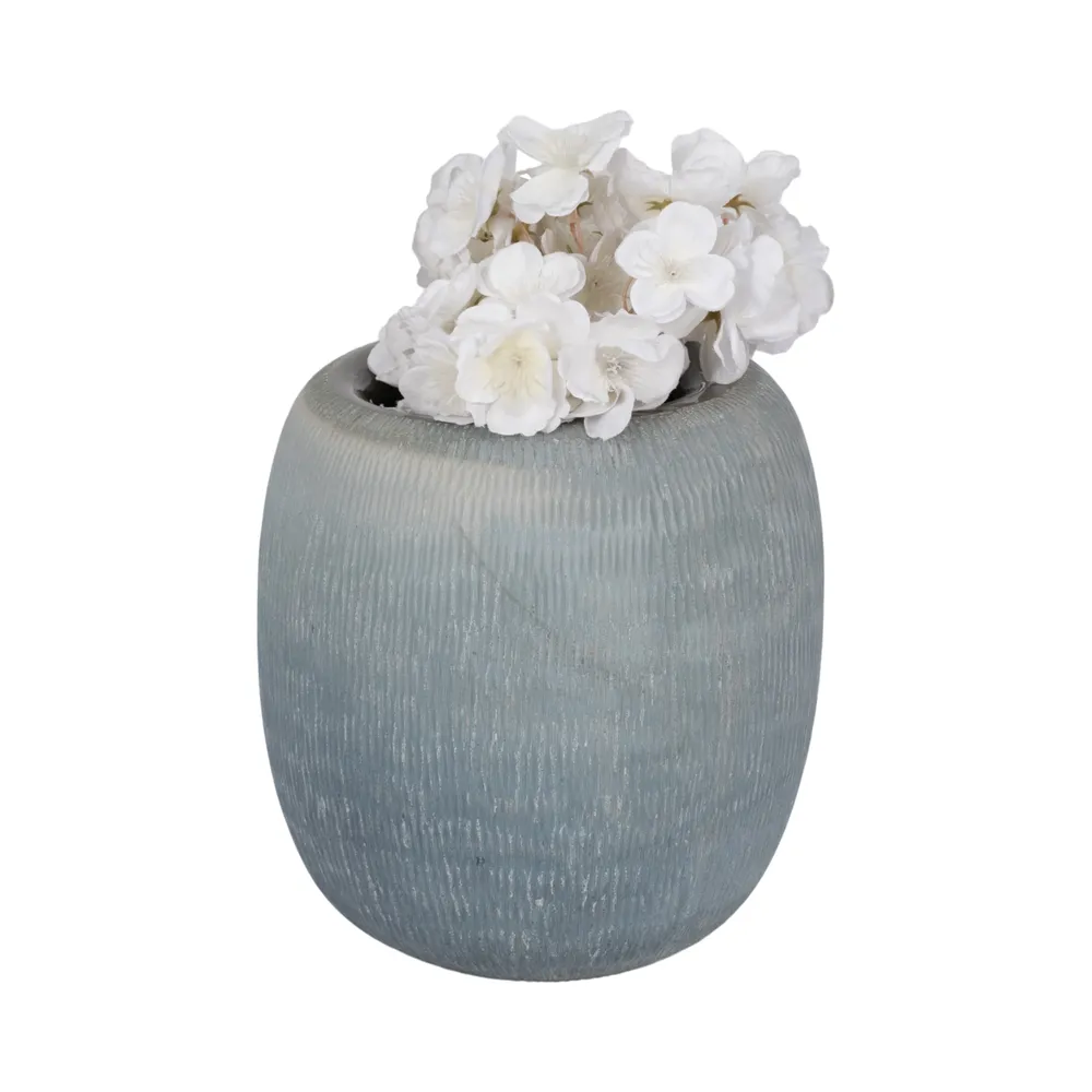 LUKELEY BLUE GLASS VASE 9 (IN)