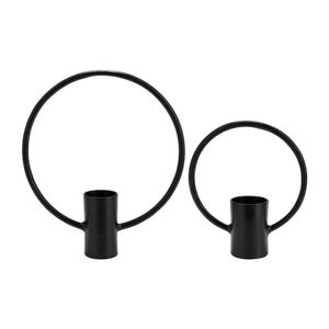 FLORARIDGE SET OF 2 BLACK METAL 19 (IN) 1