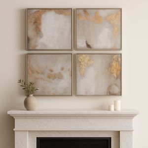 ATLASSHAW SET OF 4 GOLD ART 20 (IN) 2