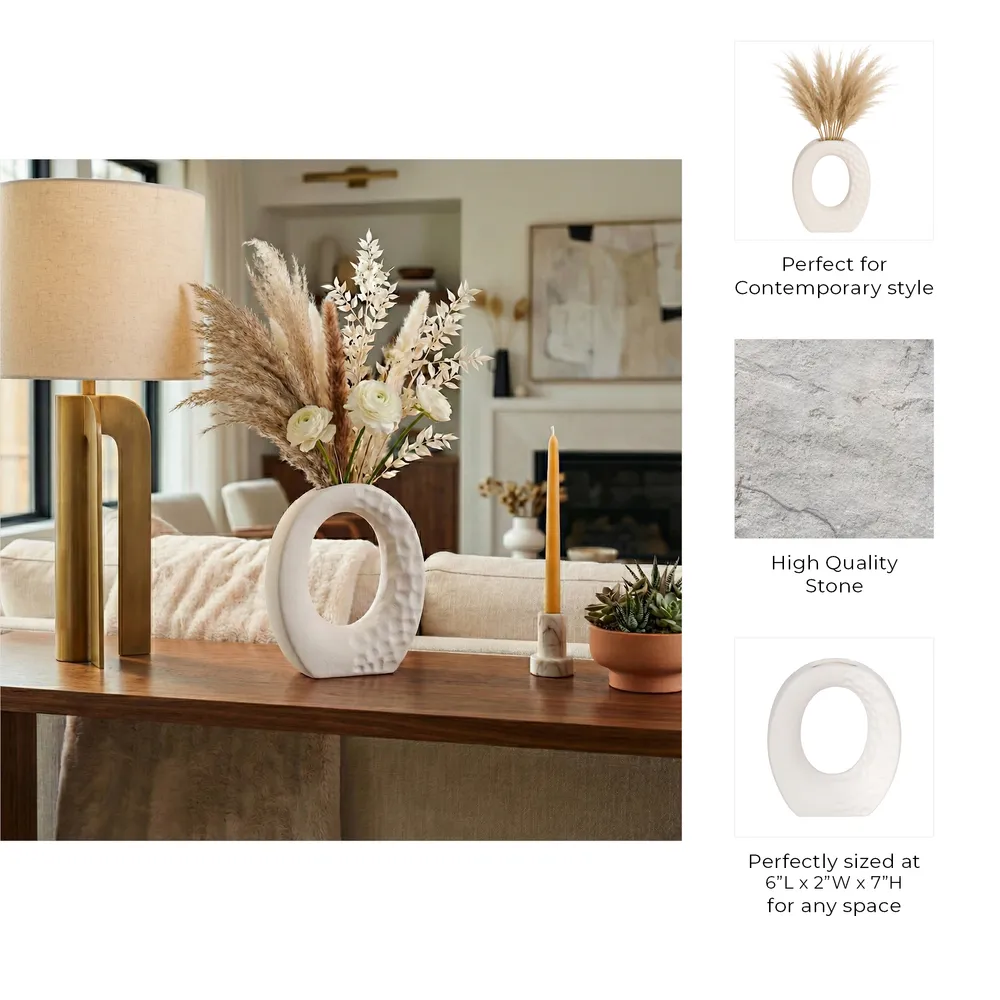 DILLONVIEW WHITE VASE 7 (IN)