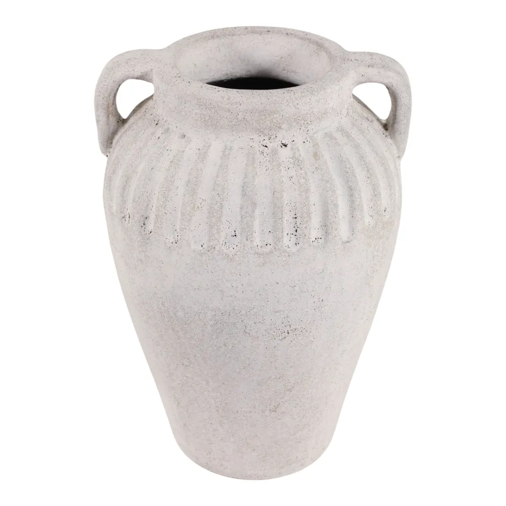 WOODSONHAVEN WHITE VASE 13 (IN)
