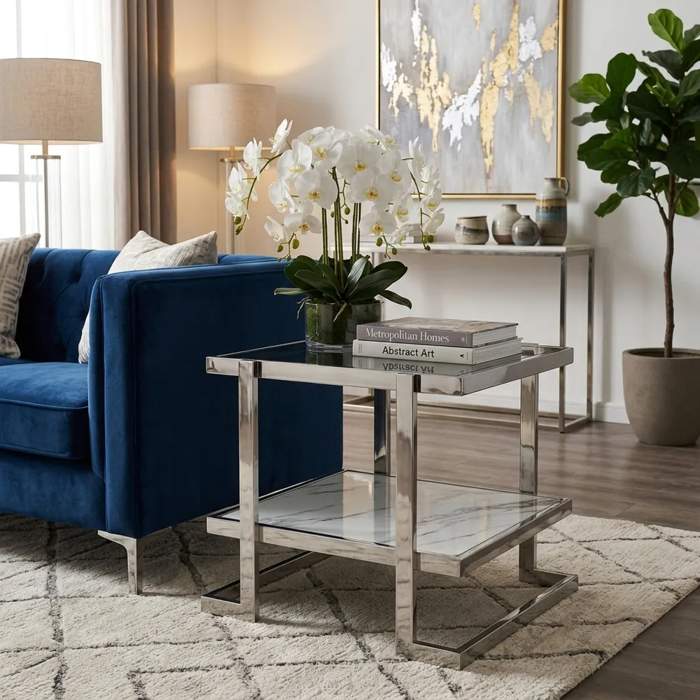 HADFIELD SILVER TABLE 24 (IN)