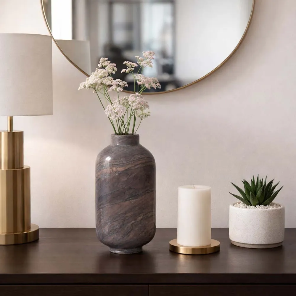 SKYLERBROOK BROWN VASE 12 (IN)