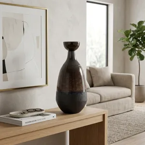 CARLINFIELD BROWN VASE 18 (IN) 11