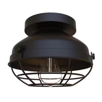 Ringley 8.5″ Wide 1-Light Semi Flush Mount - Matte Black