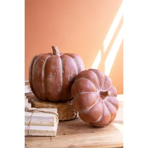 Set of 2 Paper Mache Pumpkins 1