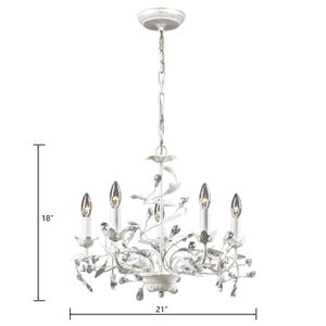 Circeo 21'' Wide 5-Light Chandelier - Antique White 2