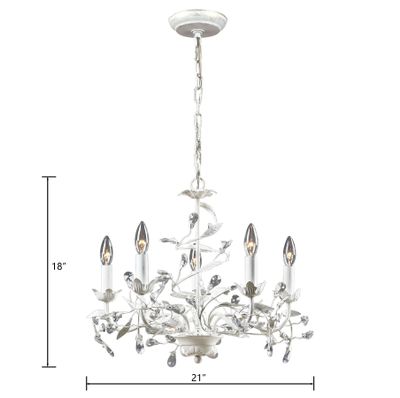 Circeo 21'' Wide 5-Light Chandelier - Antique White