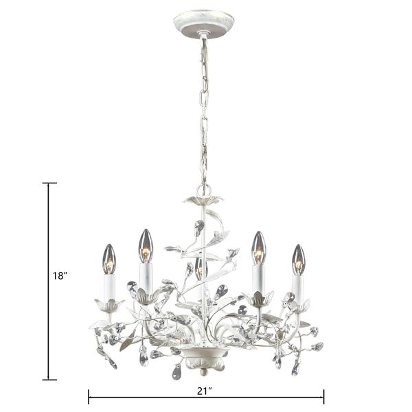 Circeo 21'' Wide 5-Light Chandelier - Antique White