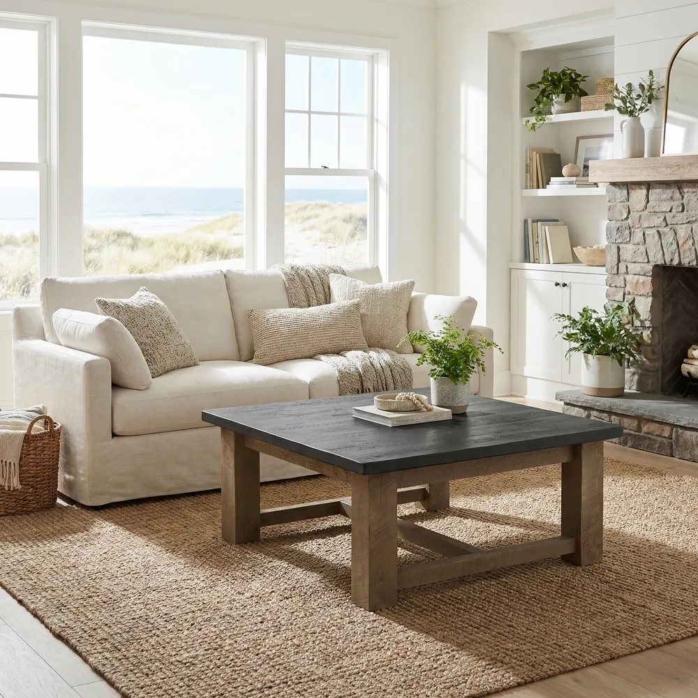 WoodShop Square Coffee Table - 34-inch - Standard
