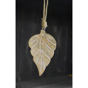 Whitewashed Maple Leaf 3x5in 2