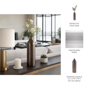 TROYROSE BLACK VASE 18 (IN) 8