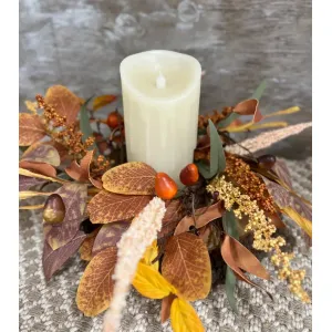 Aspen Acorn Candle Ring 6.5in 1