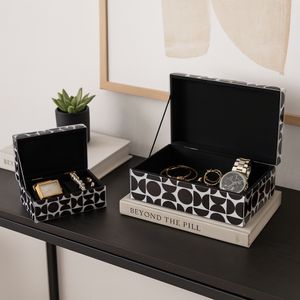 DUNEGROVE SET OF 2 BLACK BOXES 4 (IN) 10