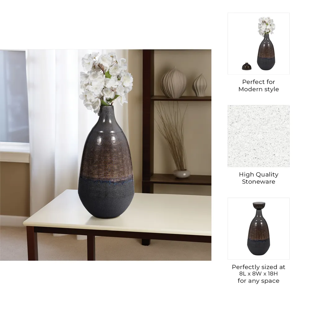 CARLINFIELD BROWN VASE 18 (IN)