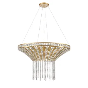 Fantania 36″ Wide 8-Light Chandelier - Champagne Gold 2