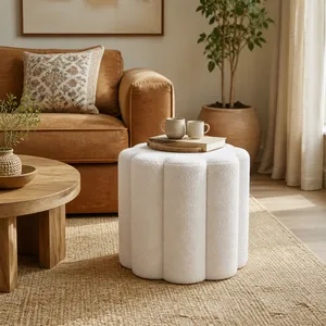 DIGBYRUN WHITE OTTOMAN 18 (IN) 11