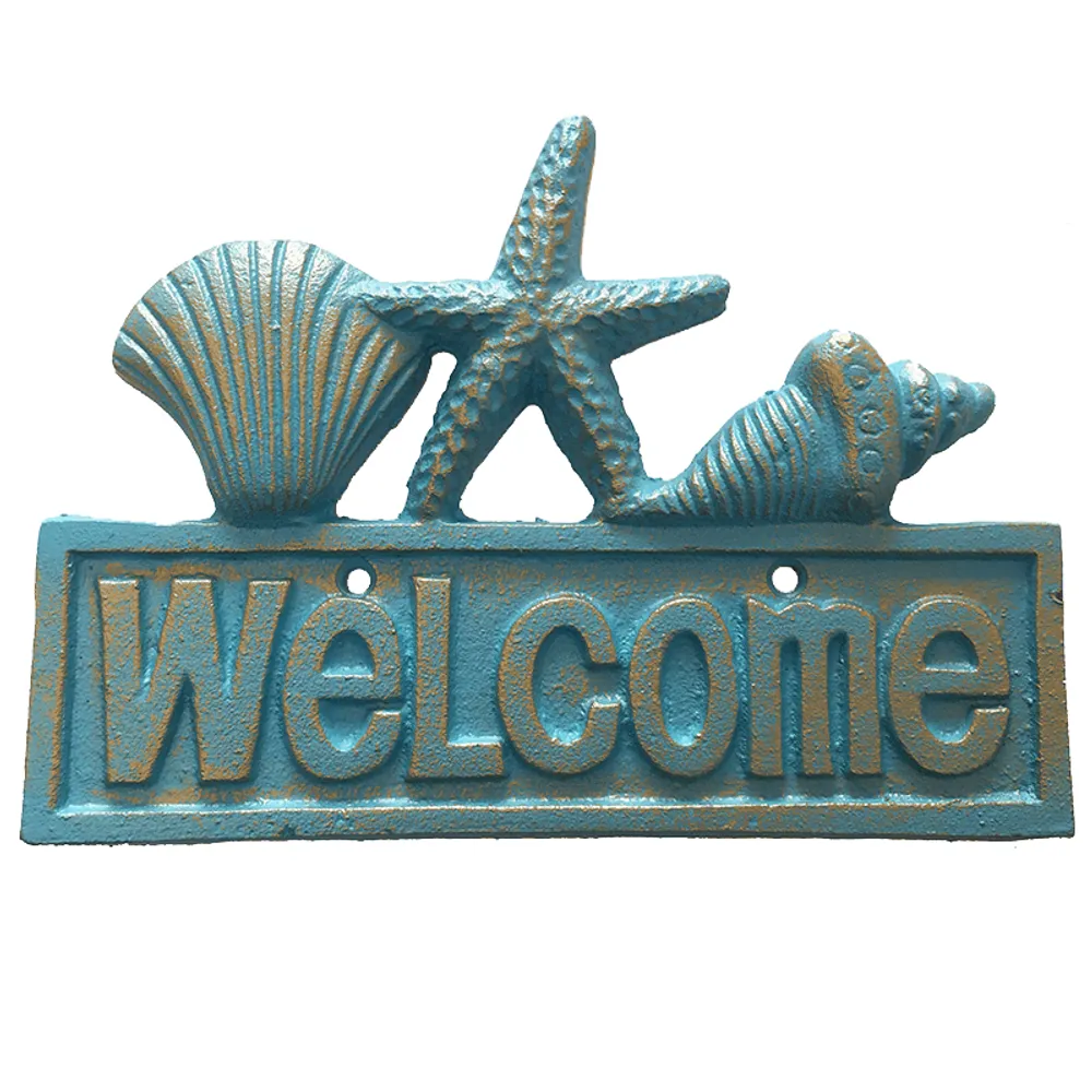7-3/4" C/I SEASHELL WELCOME PLAQUE