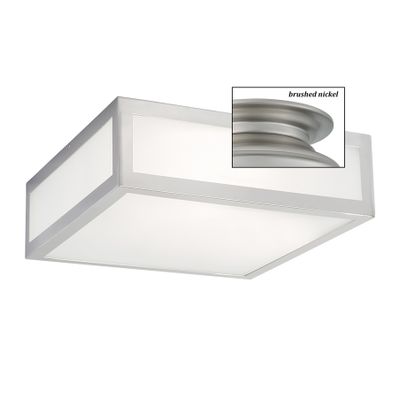 Kaset 15″ Wide 2-Light Flush Mount - Brushed Nickel