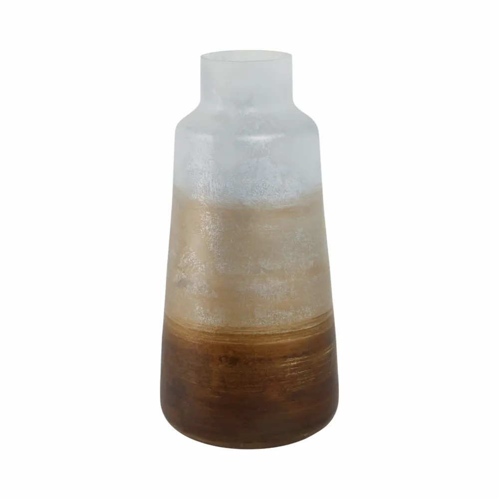 ORIONPARK WHITE GLASS VASE 17 (IN)