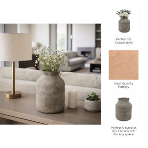 CHILTONLAKE GRAY VASE 16 (IN) 10