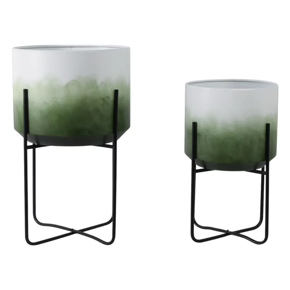 NICOLEHAM SET OF 2 GREEN PLANTER 23 (IN)