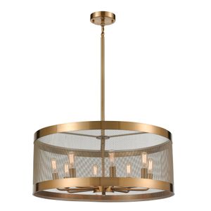 Line in the Sand 24'' Wide 8-Light Chandelier - Satin Brass 1