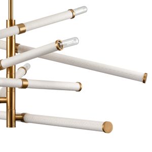 Crosspiece 39'' Wide 6-Light Chandelier - White 5