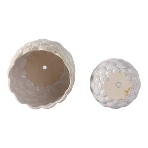 HARKENCREST SET OF 2 WHITE PLANTER 8 (IN) 9