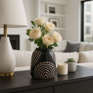 NORAMILL BLACK VASE 6 (IN) 2