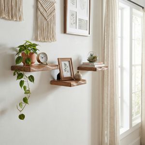 ATLASTON SET OF 3 BROWN WALL SHELF 1 (IN) 2