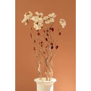 Set of 12 Cornhusk Botanicals on a Bamboo Stem / Magnolia 1