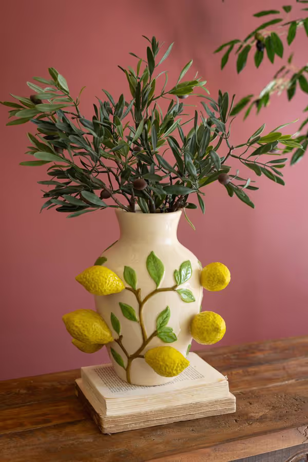 Ceramic Lemon Vase