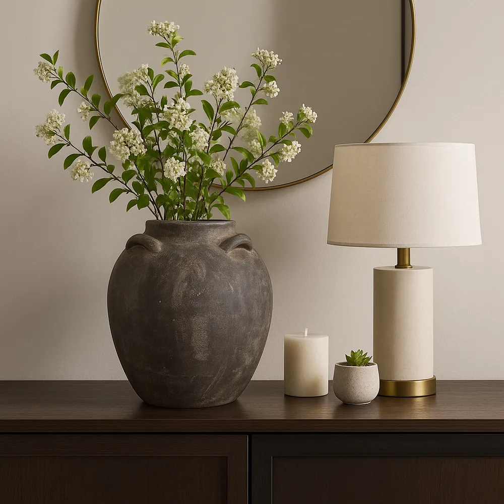 ZANEWAY BROWN VASE 15 (IN)