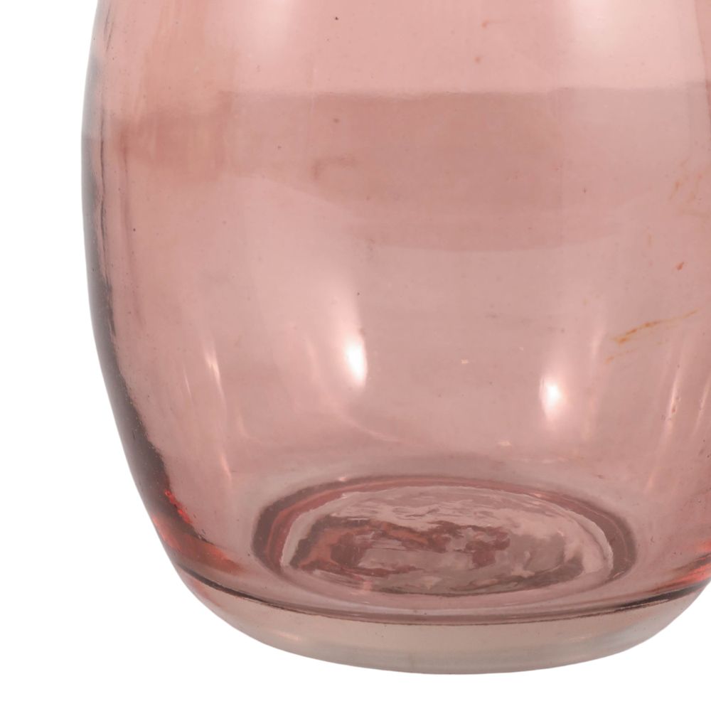 FOLEYWELL PINK GLASS VASE 7 (IN)