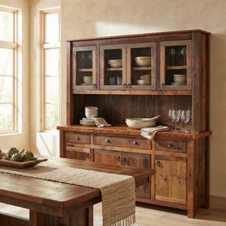 Barnwood 75-inch Buffet & Hutch - Artisan Top