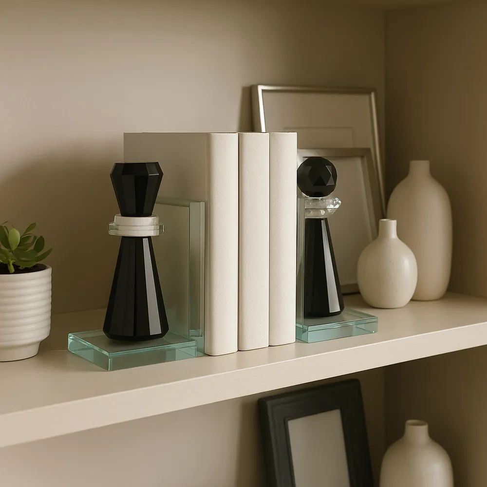 FORDPORT SET OF 2 BLACK BOOKENDS 7 (IN)