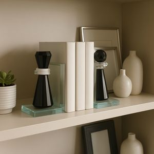 FORDPORT SET OF 2 BLACK BOOKENDS 7 (IN) 2