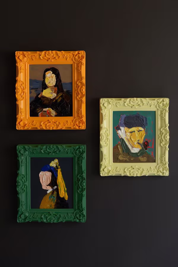 Set of 3 Framed Portrait Paintings