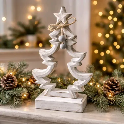 Antique Whitewashed Tree 5x9.5in