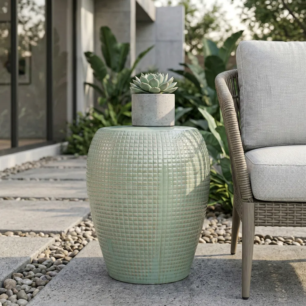 GORDENWORTH GREEN GARDEN STOOL 19 (IN)