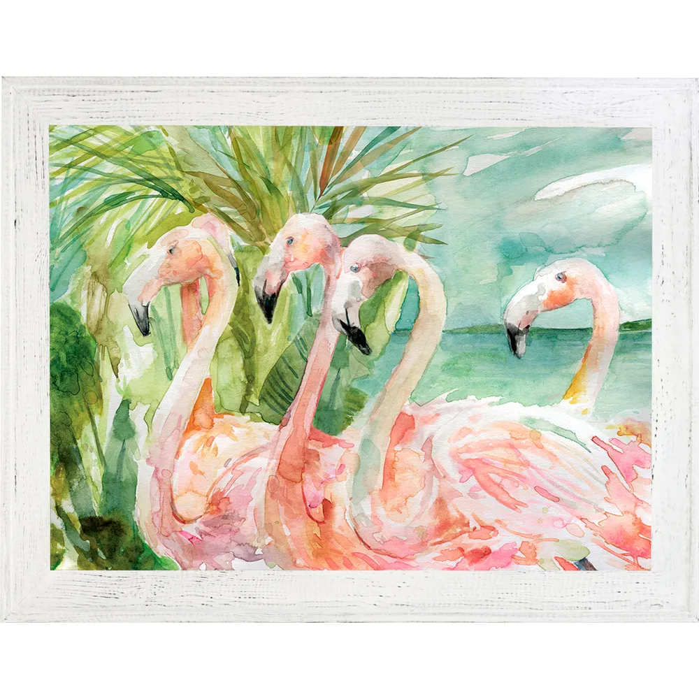 Gel Print with White Distressed Frame