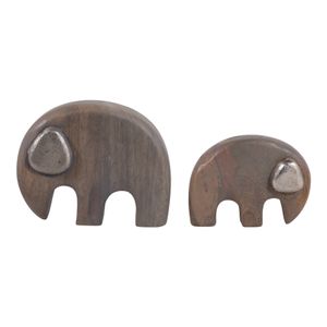 HESTONFORD SET OF 2 BROWN DECOR 4 (IN) 5