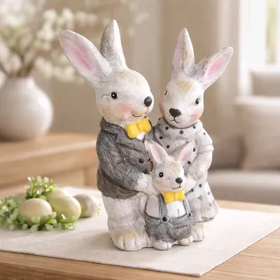 Bunny Family 6.8x4x9.5in