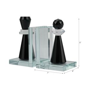 FORDPORT SET OF 2 BLACK BOOKENDS 7 (IN) 8
