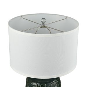 Goodell 27.5'' High 1-Light Table Lamp - Green Glaze and Drum Shade 3