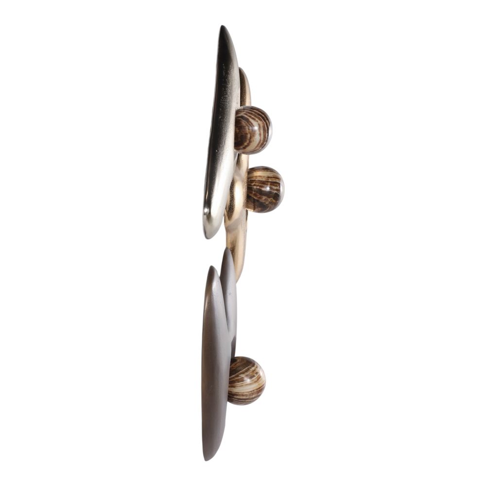 ALCOTT SET OF 3 SILVER WALL SCULPTURES 4 (IN)