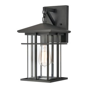Oak Park 14'' High 1-Light Outdoor Sconce - Matte Black 1